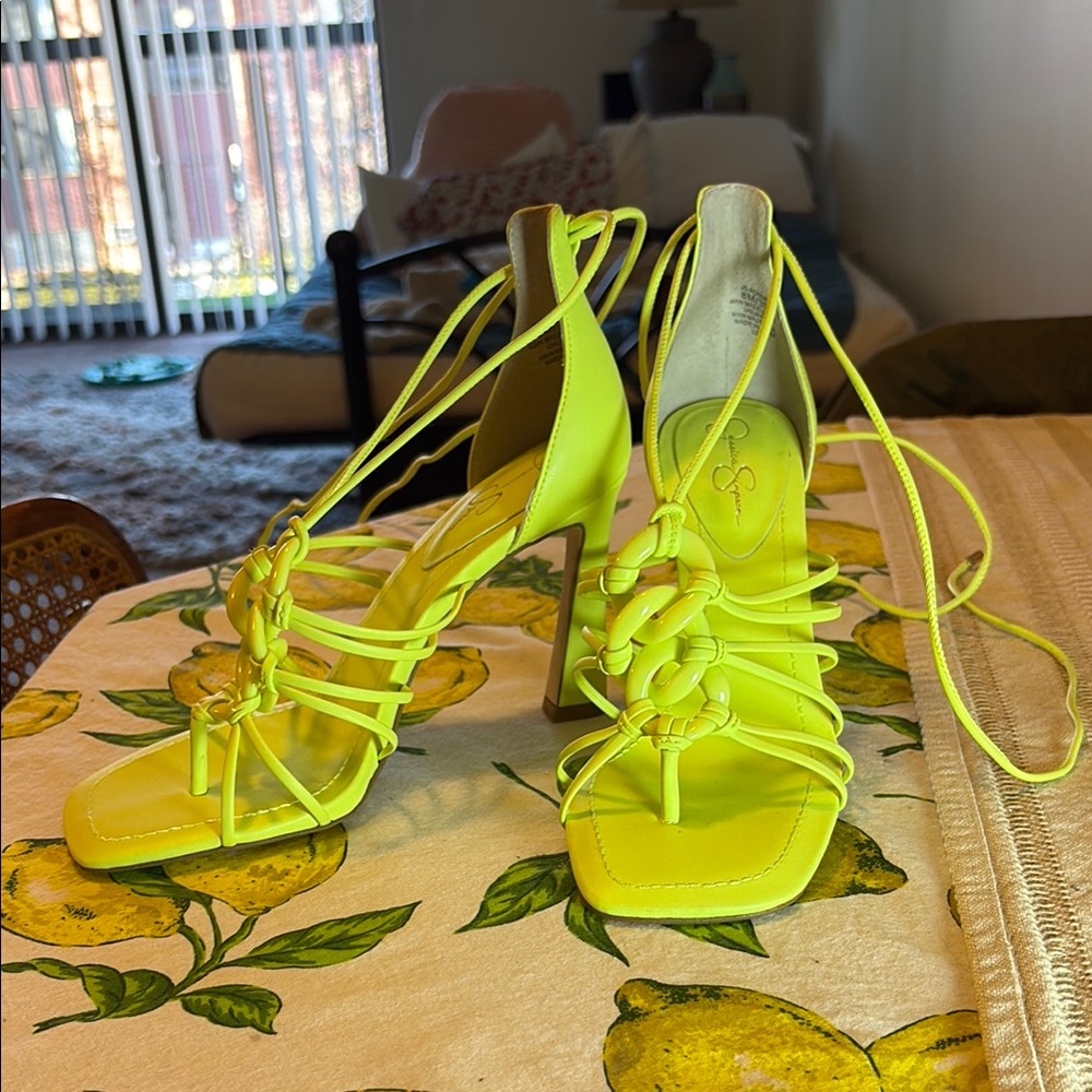 Jessica Simpson tie-up heels